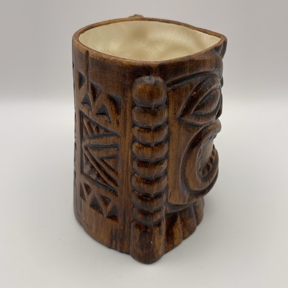 Treasure Craft Vintage 1971 Ceramic Hawaiian/Polynesian Hand Painted Tiki Mug - Picture 5 of 11
